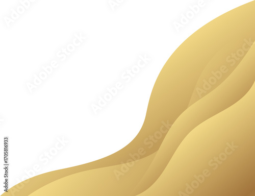 Gold Gradient Vector Corner Element