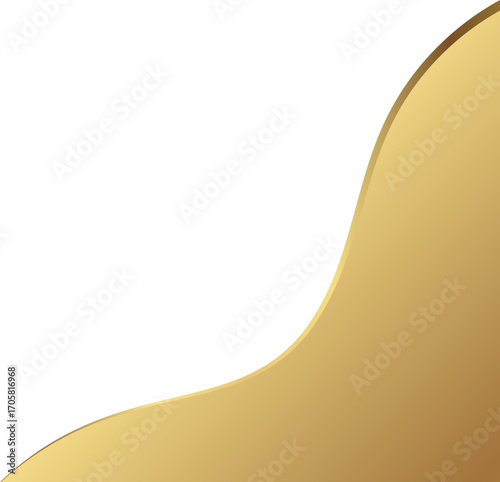 Gold Gradient Vector Corner Element