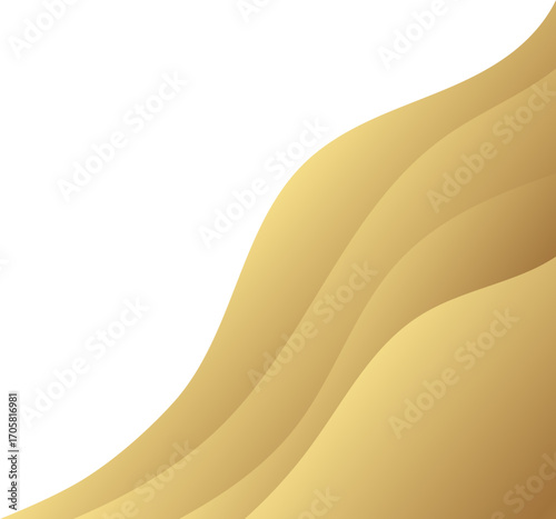 Gold Gradient Vector Corner Element