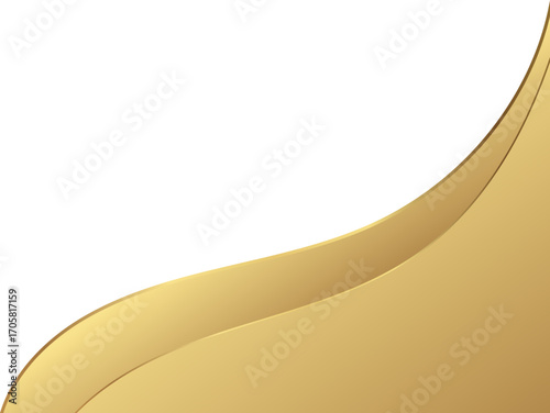 Gold Gradient Vector Corner Element