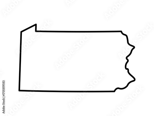 Pennsylvania state map outline