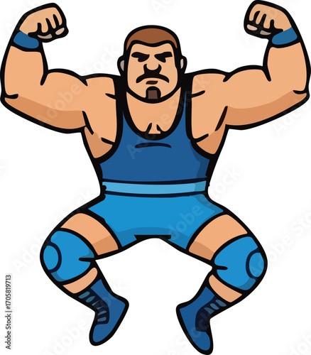 vector silhouette of a wrestler