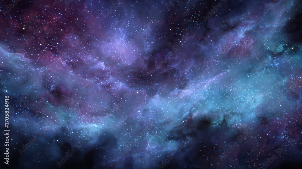 Fototapeta premium Cosmic Nebula with Stellar Cloudscape.