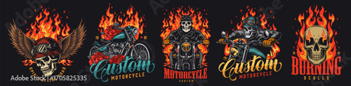 Custom bikes and flames create art