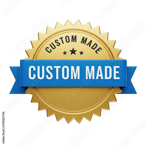 Custom made seal isolated on transparent background, unique design