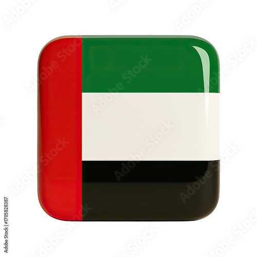 Free Download United arab emirates flag, 3D isolated on transparent background - GFXLoad