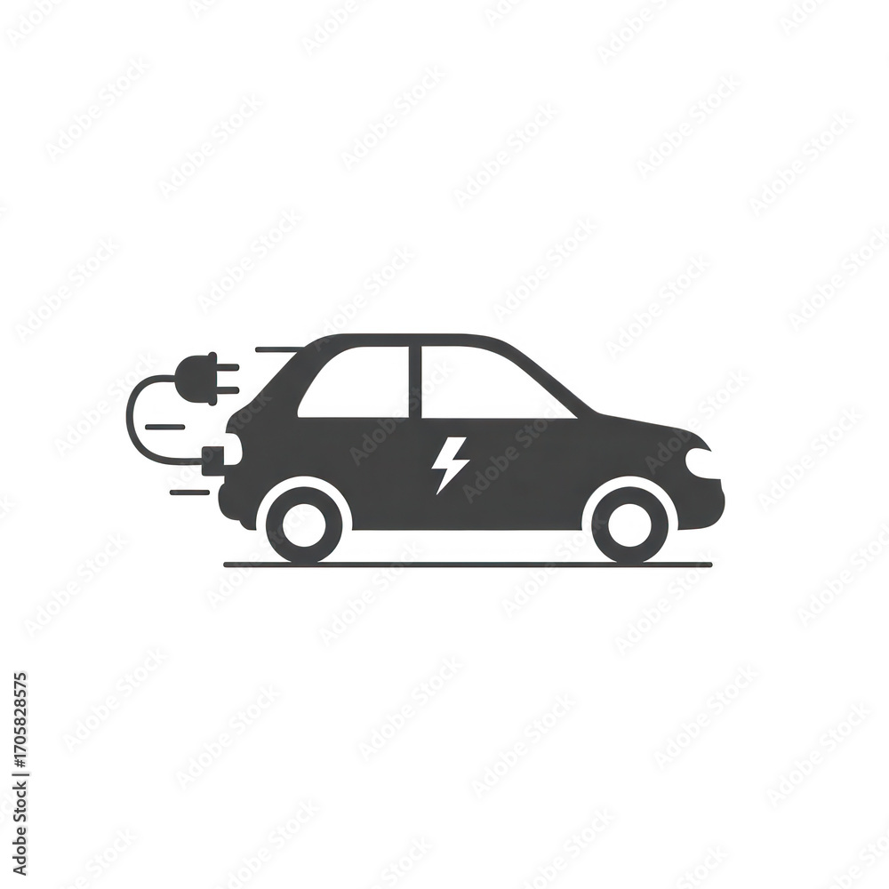 Fototapeta premium Electric car charging icon illustration isolated on transparent background