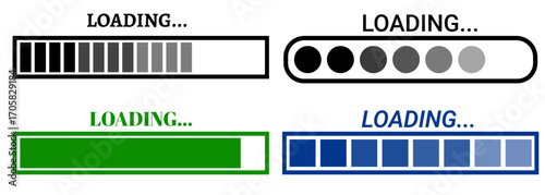 Collection of loading icon vector designs.