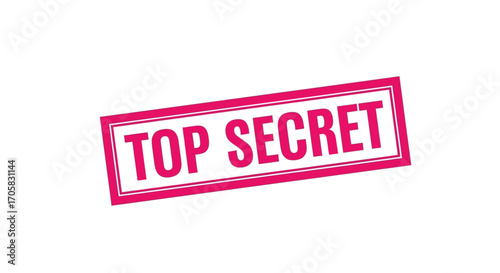 Official "Top Secret" stamp signifies confidential information and classified documents.