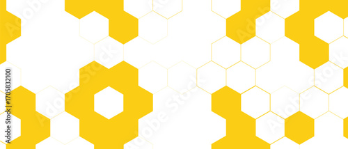 Yellow Hexagon Background . Abstract Honeycomb Pattern Design for web, wallpaper, app or print