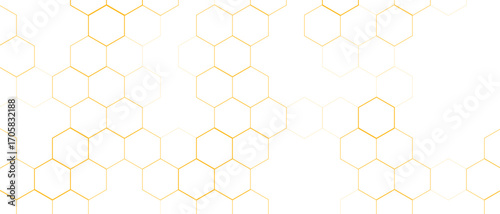Yellow Hexagon Background . Abstract Honeycomb Pattern Design for web, wallpaper, app or print