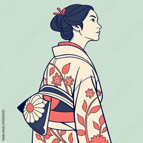 japanese girl in kimono