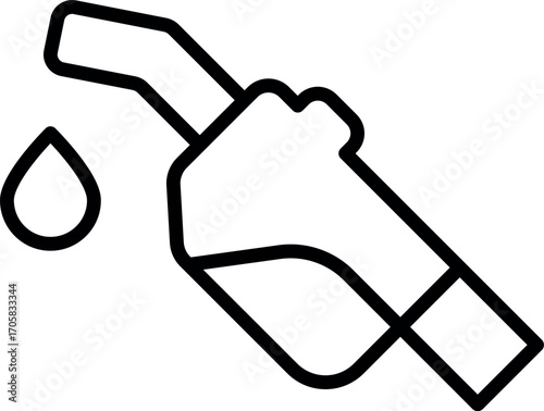 Motorway Fuel Nozzle Service Icon Vector