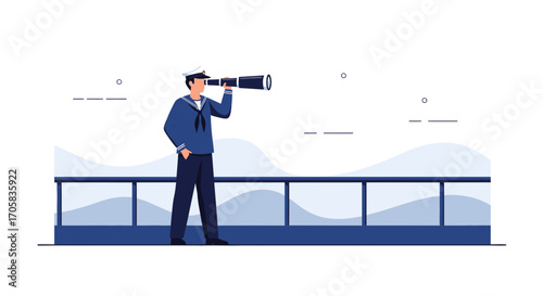 A Mariner Surveys The Horizon Ahead Through A Spyglass, Visualizing Navigation and Discovery