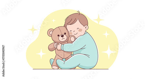 Adorable Baby Snuggles Plush Teddy Bear, Perfect Depiction Of Innocence And Affection