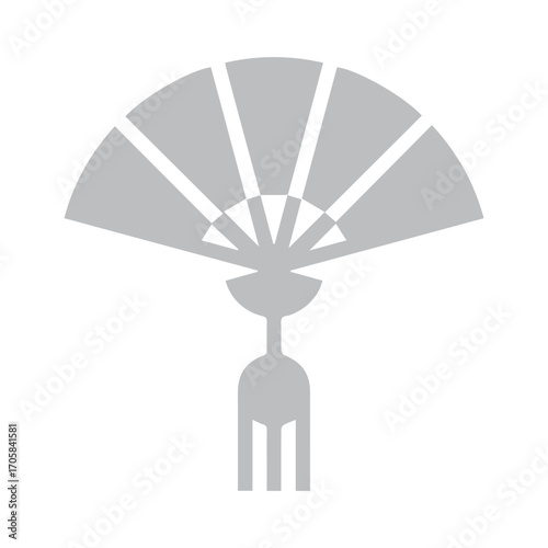 Gray Folding Fan Icon