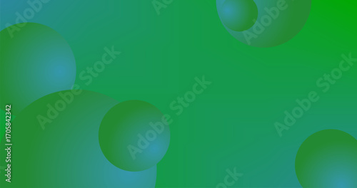 Gradient Abstract Copy Space background of balls in green tones