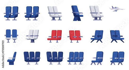Airplane seating arrangements with modern aircraft design