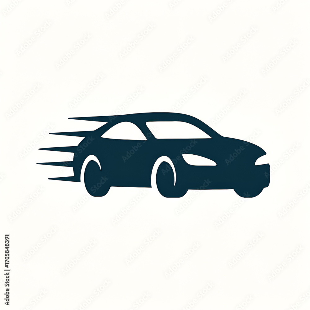 Naklejka premium Speed car fast vehicle silhouette illustration