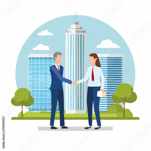 Handshake zwischen Geschäftspartnern