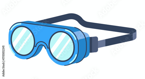 Blue Safety Glasses with Black Headband.