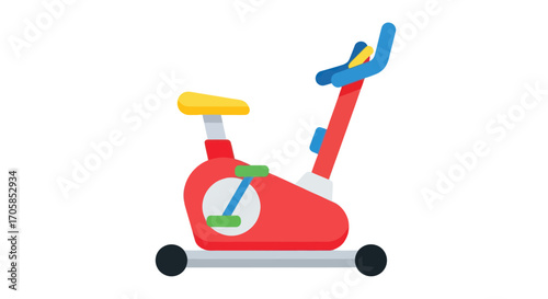Colorful Cartoon Stationary Exercise Bike for Fitness Training.