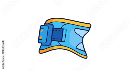 Blue Armband with Pocket for Phone or Device.