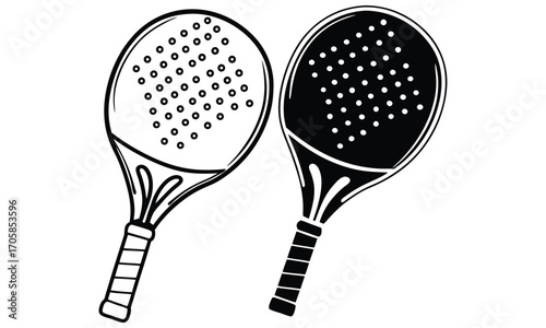 Crossed Tennis Racquets A Black and White Depiction