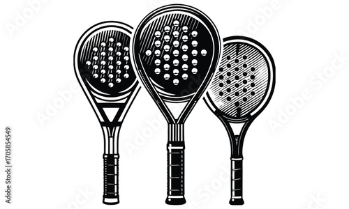 Crossed Tennis Racquets A Black and White Depiction