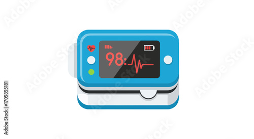 Portable Digital Pulse Oximeter with Display.