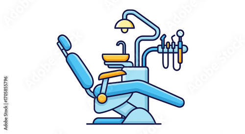 Modern Dental Chair with Accessories.