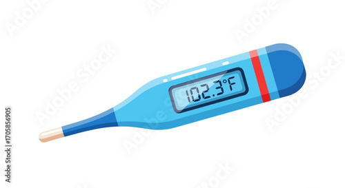 Digital Thermometer Displaying 1023F Temperature Reading.