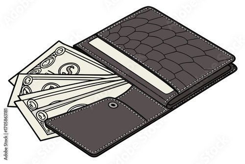 wallet with dollars