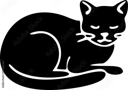 black cat cartoon