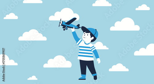 Child's Dream Of Flight: Reaching For Future Aviation Adventures And Possibilities