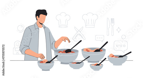 Chef Expertly Prepares Diverse Recipes with Gourmet Cooking and Fine Dining Experience