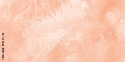  orange watercolor wash texture background, geometric rumpled triangular low poly style graphic background, soft textured on wet white paper orange watercolor.