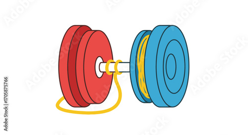 Colorful Yoyo Dumbbell Playful Fitness Equipment.