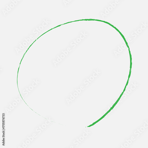 Green Drawn Line Circles Marking Highlight Reminder Design Elements
