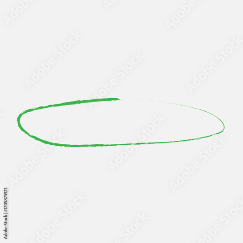 Hand drawing green hand drawn circle