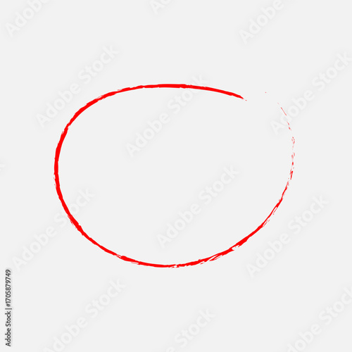 Drawn Line Circles Red Marking Reminder Design Elements Vector