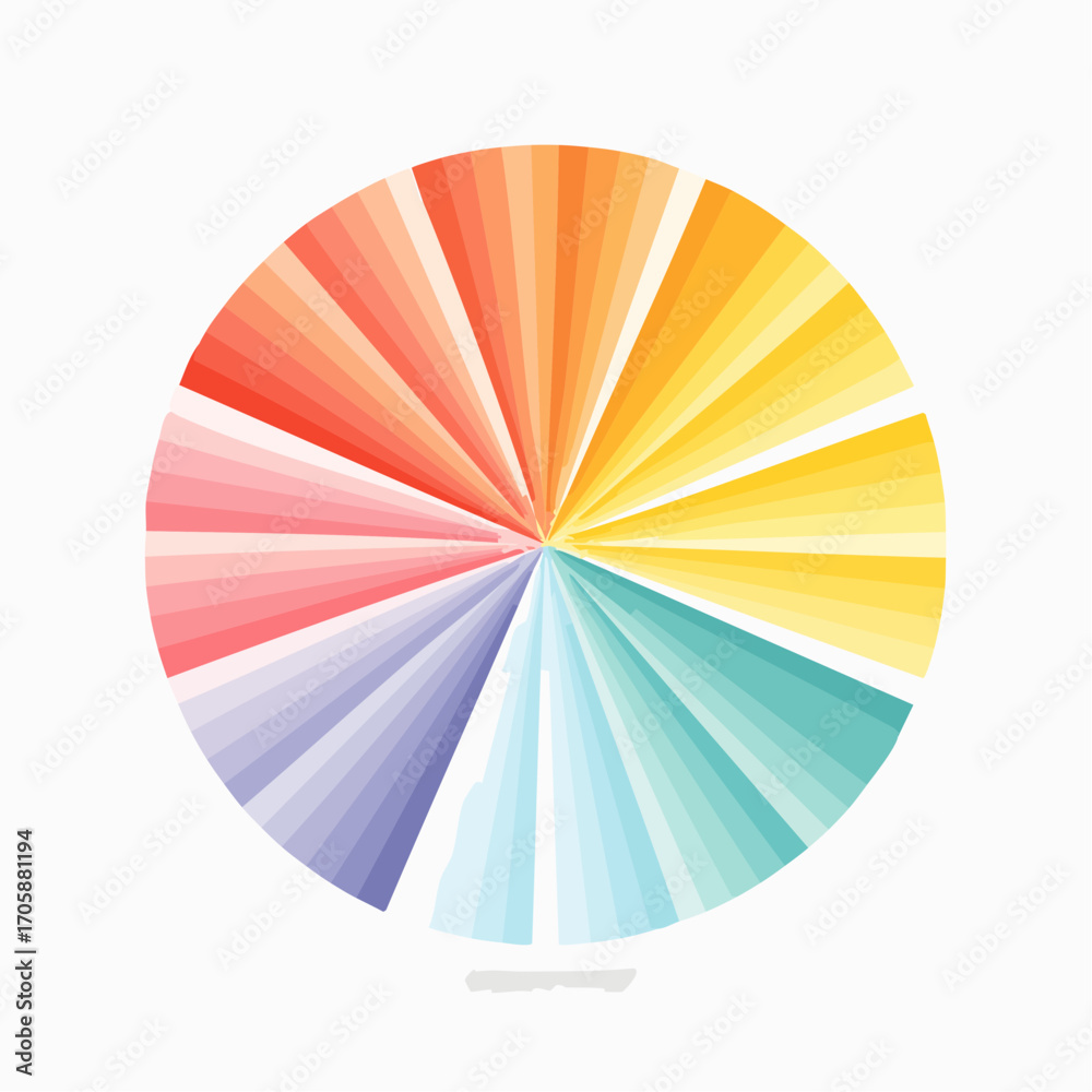 Fototapeta premium Circular Pastel Color Palette With Soft Shadow