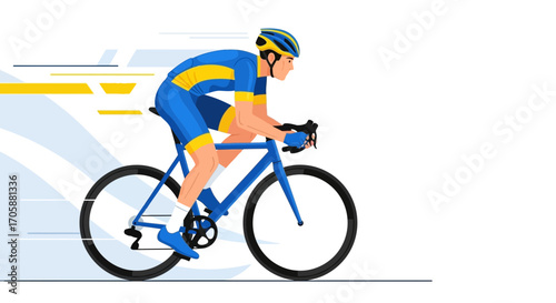 Athlete On A Bicycle Racing With Speed And Representing Swift Cycling Concept