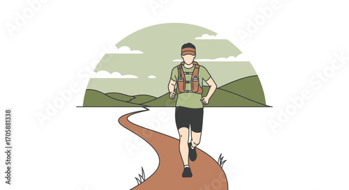 Athlete Trails, Pursuing Goals, Running On A Brown Road, Outdoor Recreation Challenge