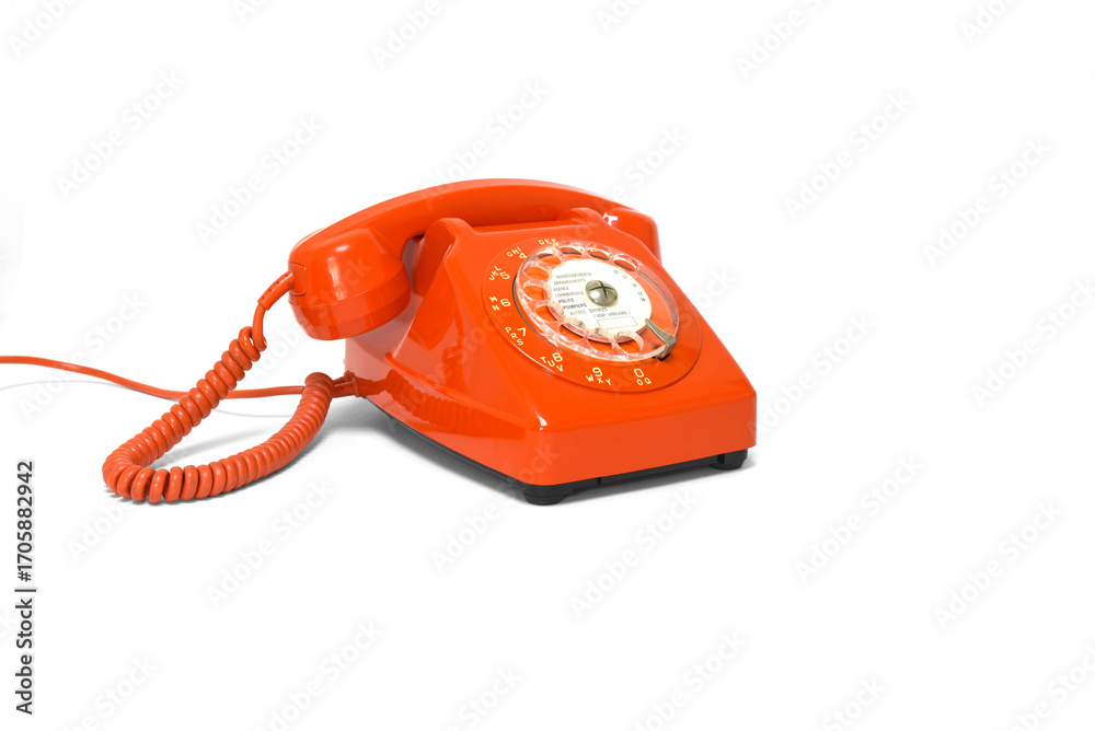 custom made wallpaper toronto digitalTéléphone orange vintage