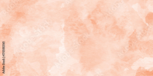  orange watercolor wash texture background, geometric rumpled triangular low poly style graphic background, soft textured on wet white paper orange watercolor.