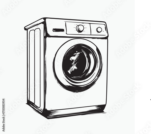 washing machine vector illustration
