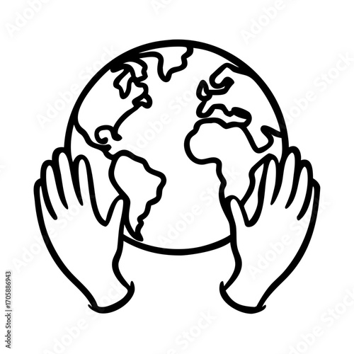 Hands holding a globe symbolizing Earth Day celebration  