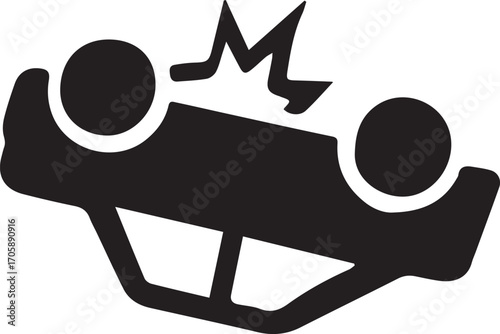 car crush icon vector