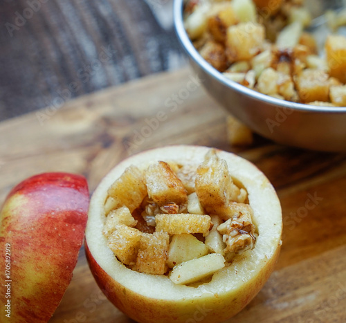 Bratapfel Apfel geschmort Dessert Apfel Vanillesauce Herbst Winter Weihnachten Zimt